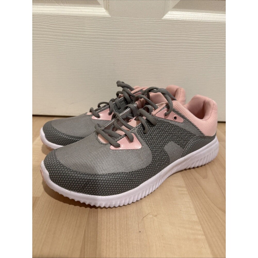 Sneakers, Crane fitness, gray and pink and white, Women's 10